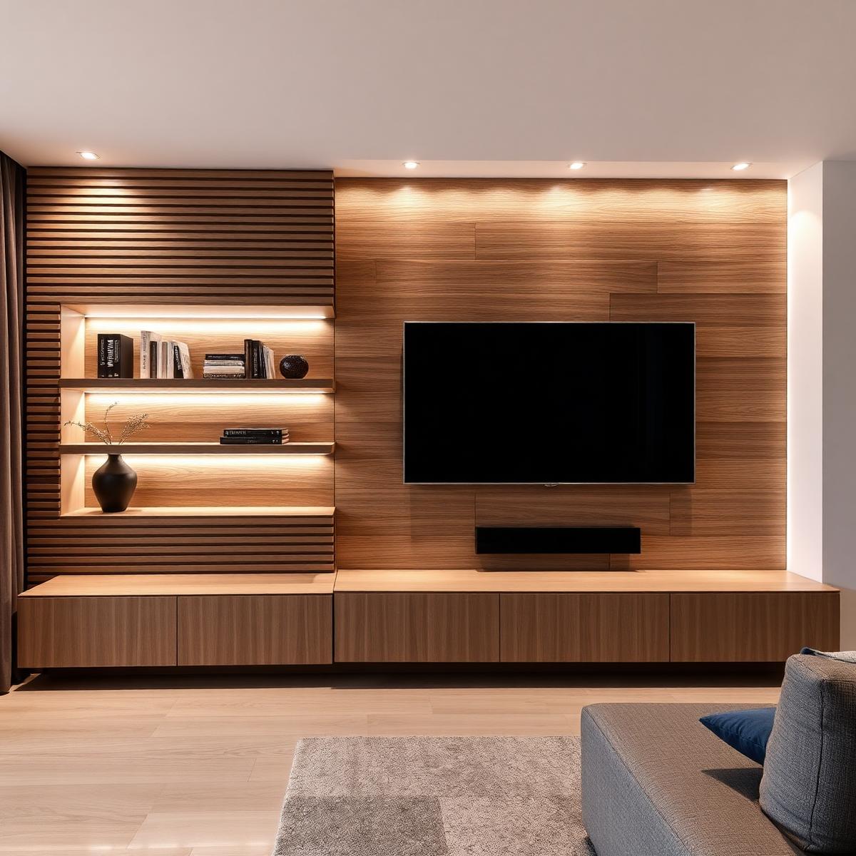 Modern Wall Panel TV Stand